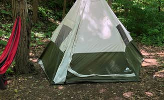 Gracey L.'s photo of tent camping at Stone Cliff Campground — New River Gorge National Park and Preserve near Hernshaw, WV