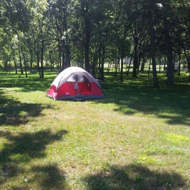 The field for tent campers