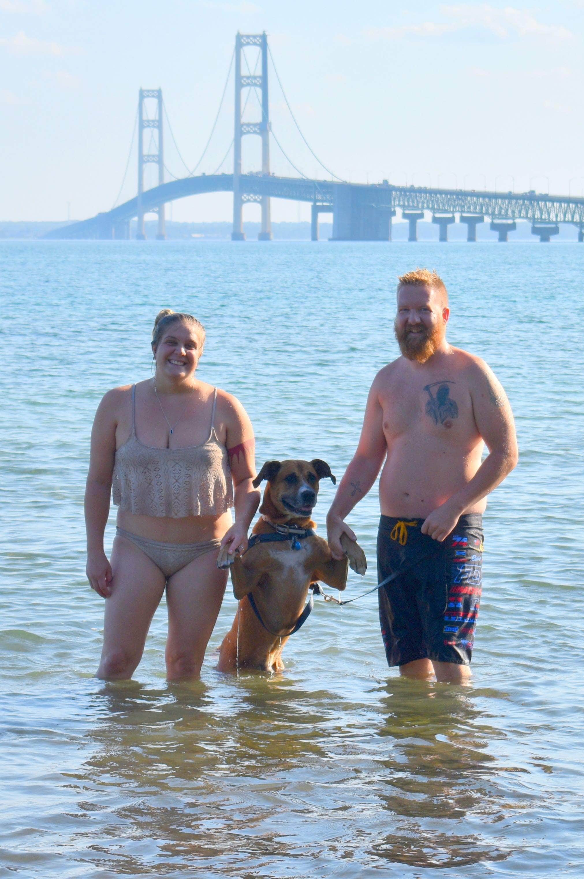 Nikki M.'s photo of camping with pets at Straits State Park Campground in Michigan