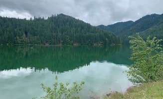 Hannah M.'s photo of a dispersed camping area at Blue River Reservoir Roadside Camping in Oregon