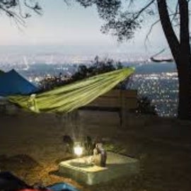 Camping in style enjoying the view