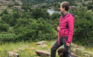 Jackie G.'s photo of camping with pets at Camp Doris in Oklahoma