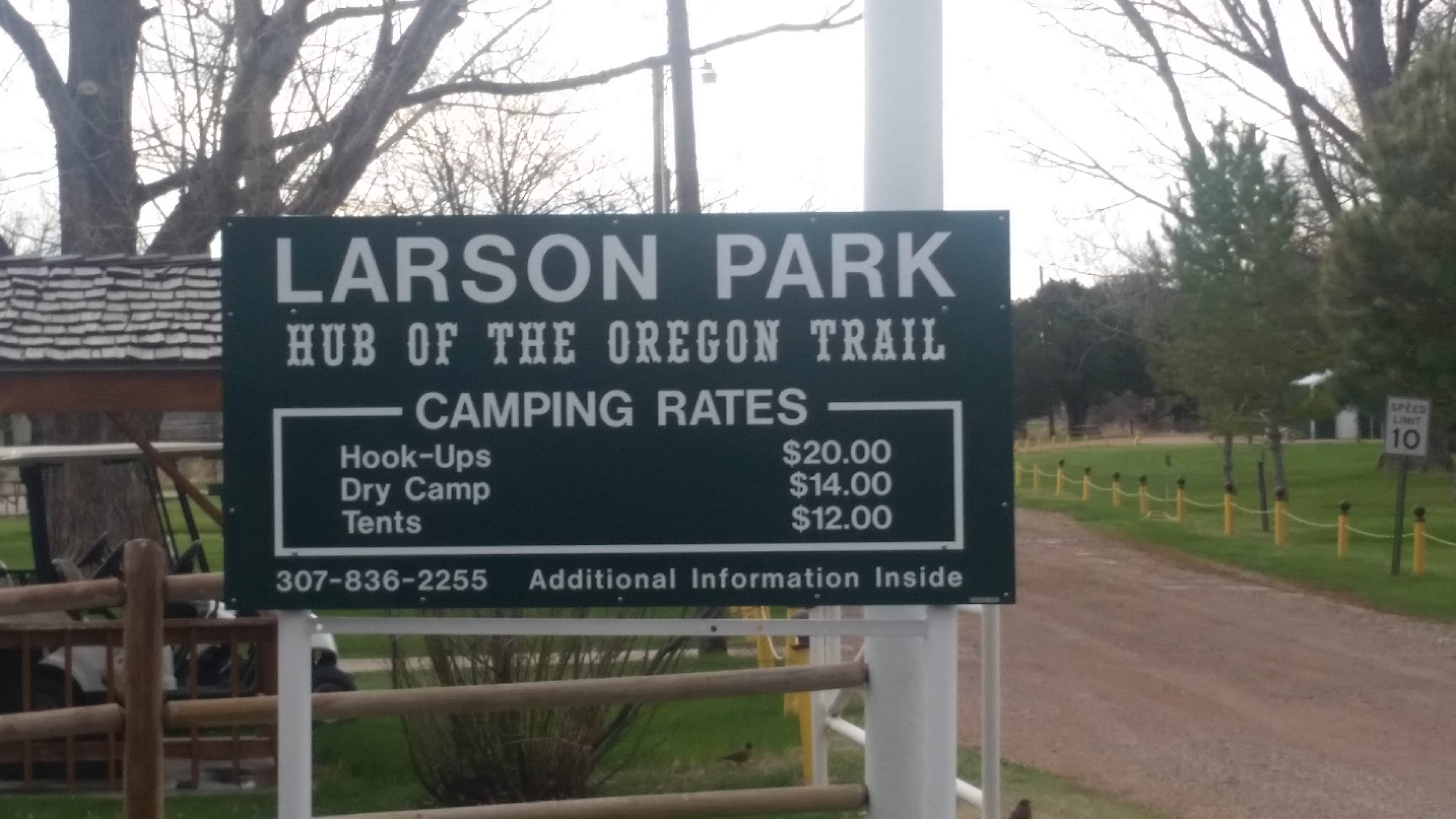 Larson Park Campground Guernsey, WY