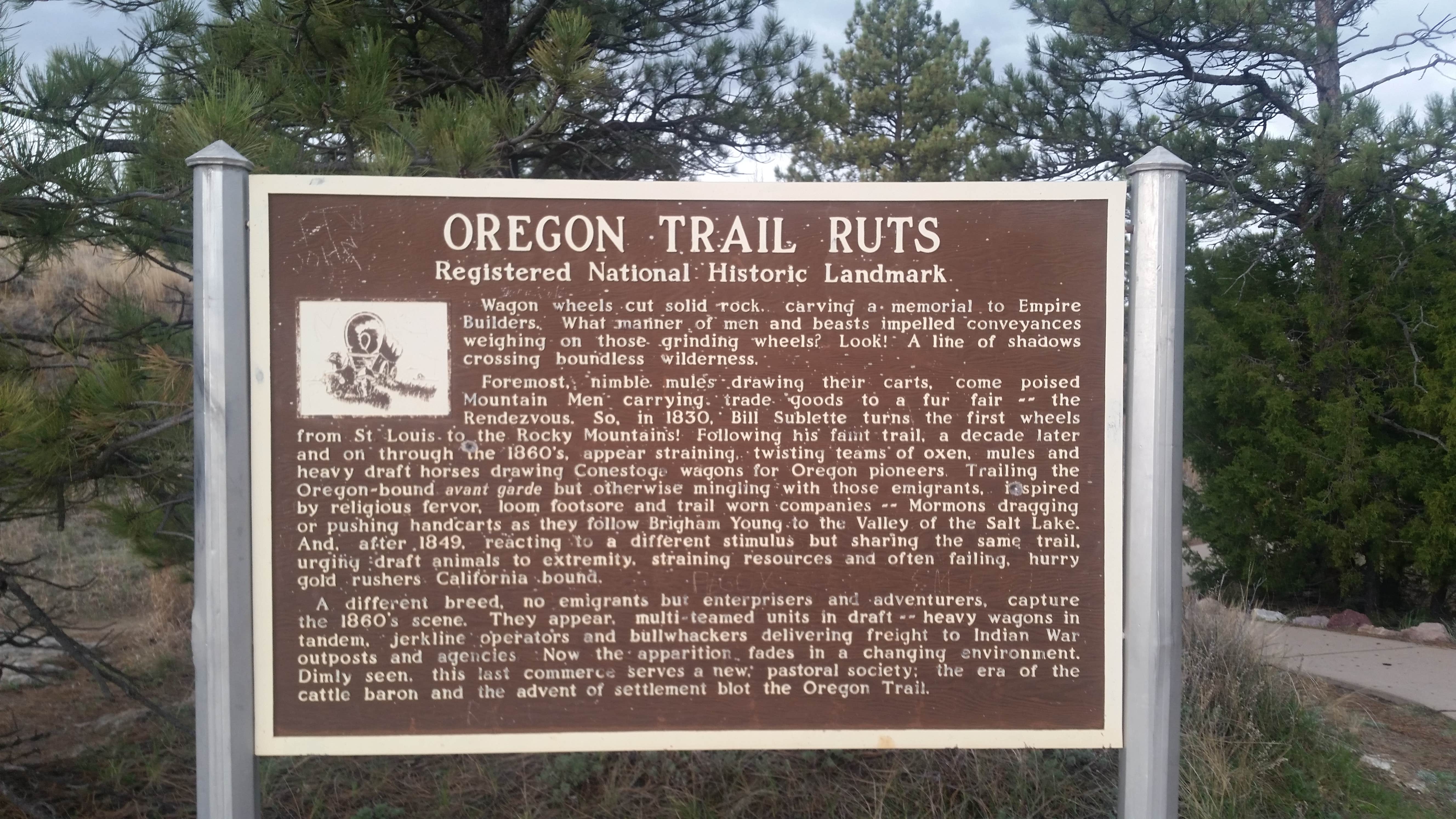 Near by Oregon trail ruts, a must see