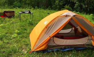 Annie C.'s photo of tent camping at Slate and Wild Roses near Mark Twain Lake