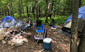 Nick E.'s photo of tent camping at Kirkrige Shelter / Kittatinny Mountain — Appalachian National Scenic Trail near Oley, PA