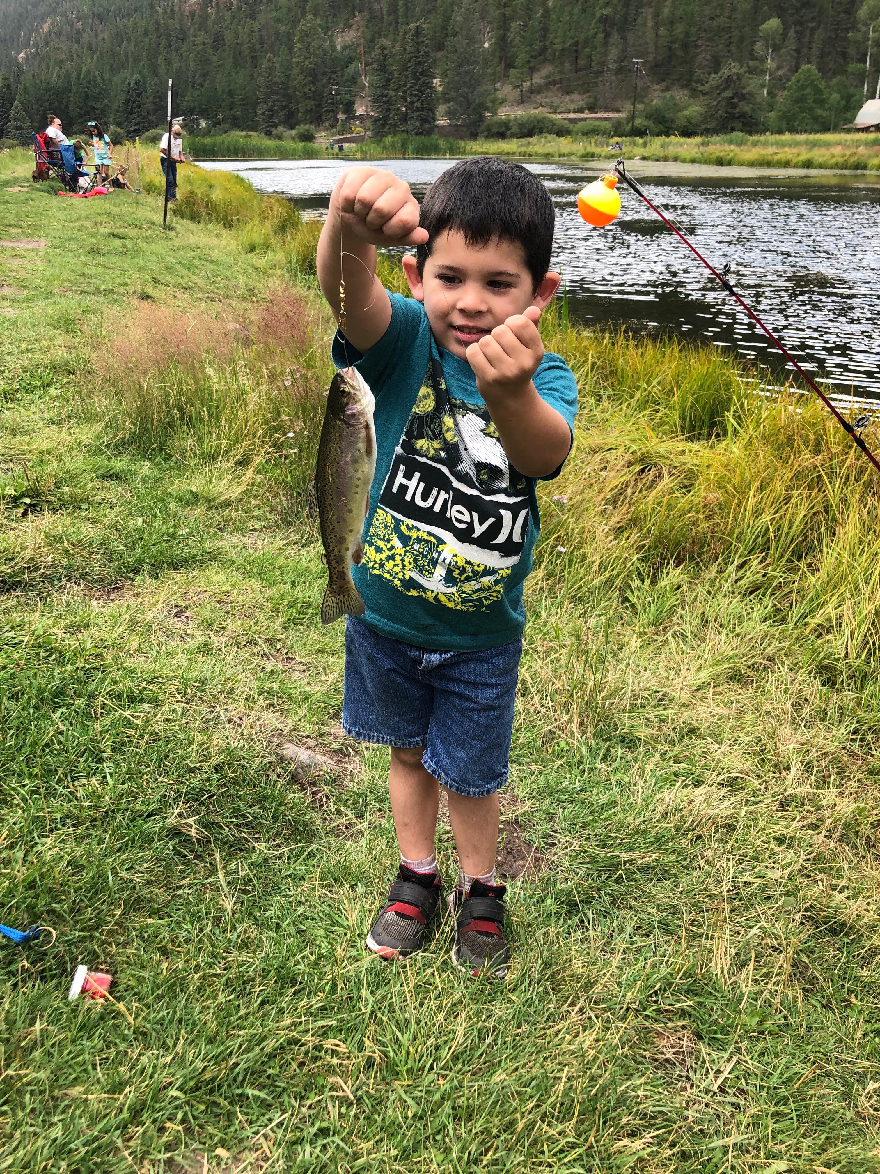 My oldest caught his first fish at Fenton lake