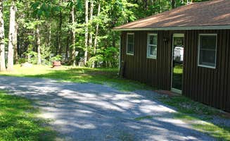 Julie Z.'s photo of a cabin at Gray Squirrel Campsites near Cogan Station, PA