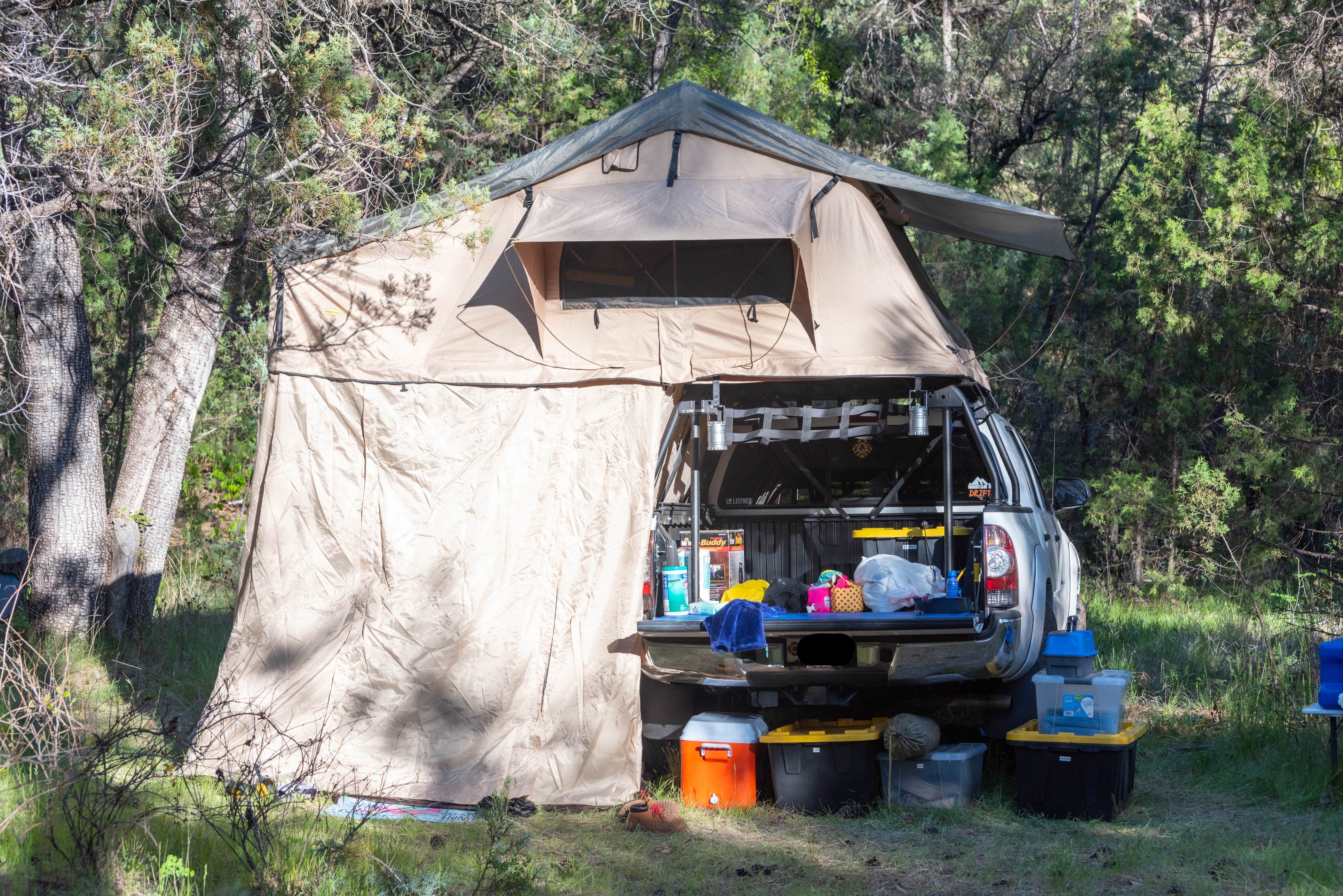 Jason T.'s photo of tent camping at White Crossing Camping along the Black River near Alpine, AZ