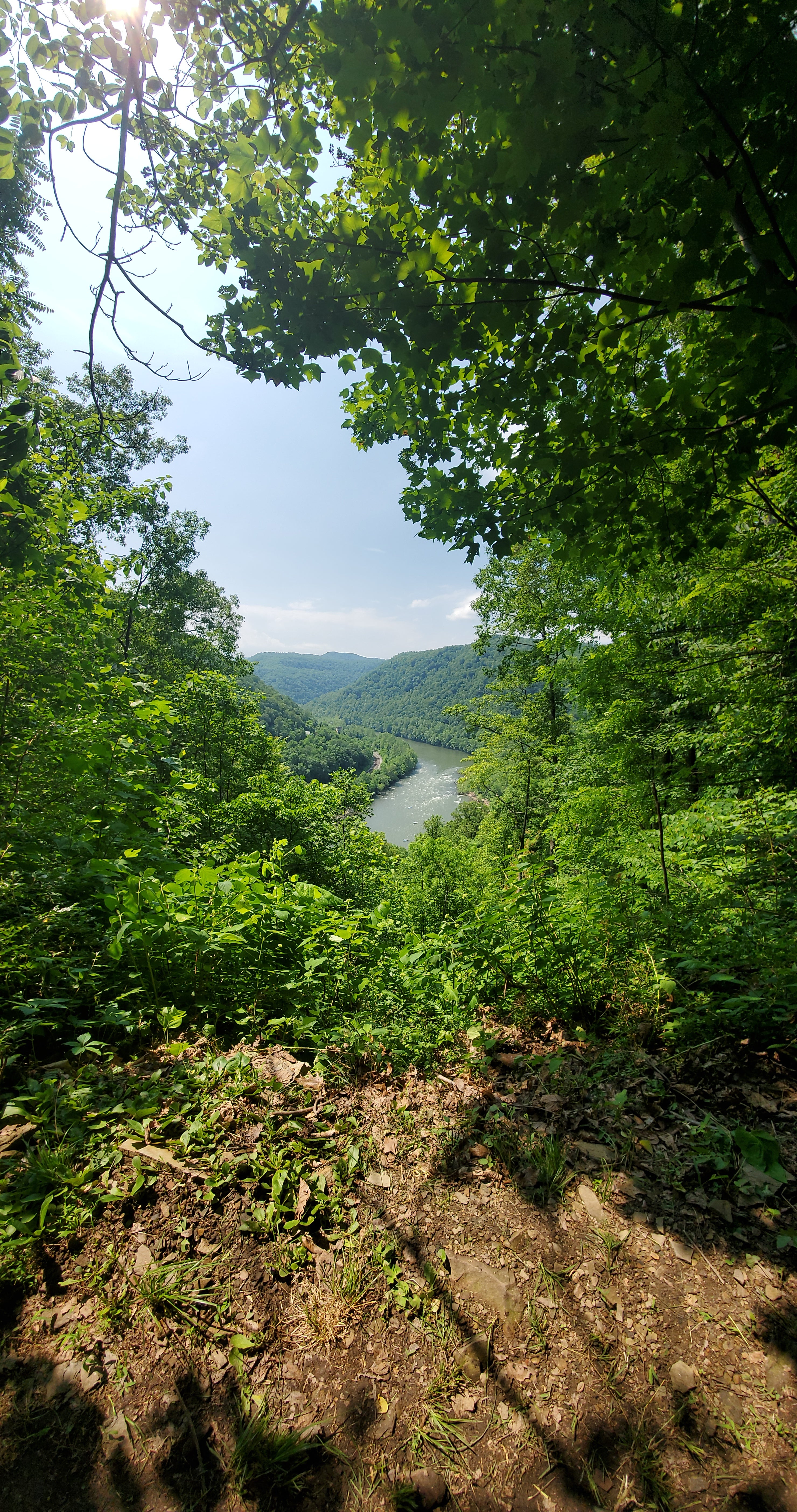 View of New River on hiking trail at Ace