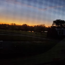Sunset over lake.  Pictures dont do it justice