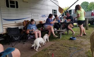 Becky N.'s photo of camping with pets at Indian Creek Campground near Cherokee, NC