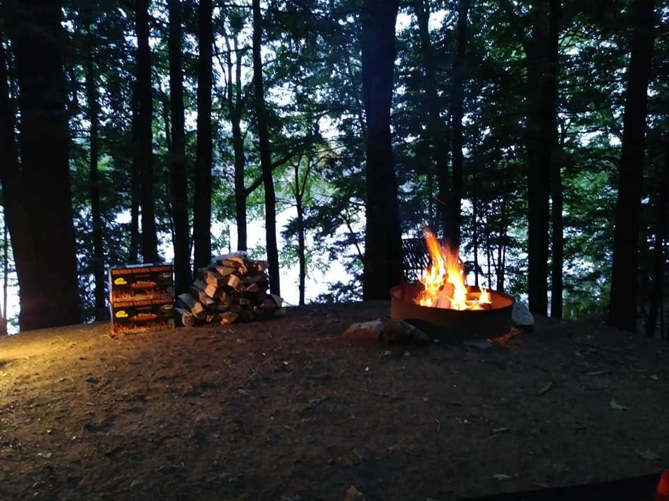 Ellen C.'s photo of camping with pets at Pawtuckaway State Park Campground near Methuen Town, MA