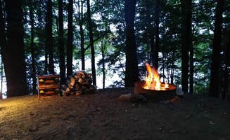Ellen C.'s photo of camping with pets at Pawtuckaway State Park Campground near Rockport, MA