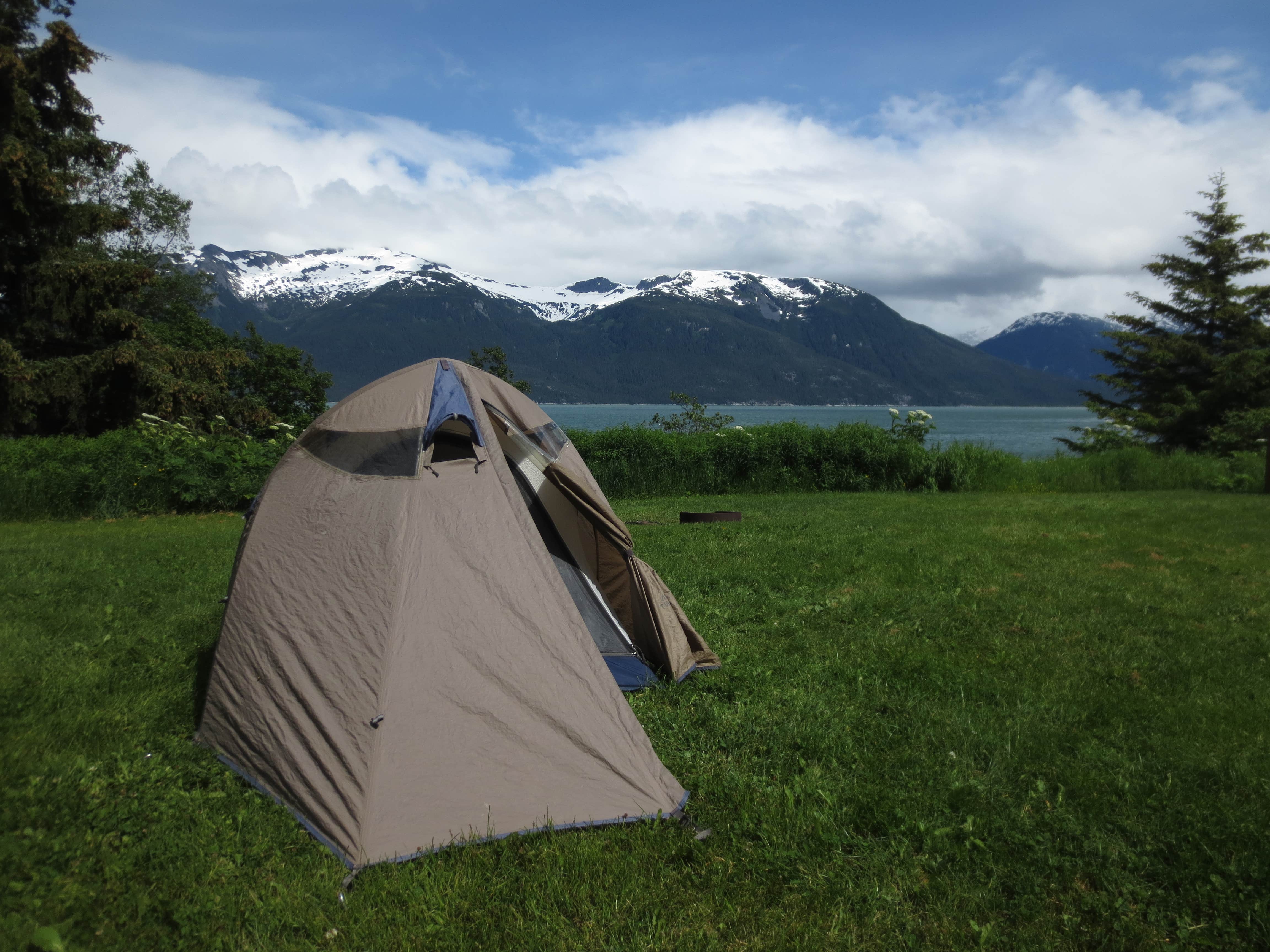 Krista  R.'s photo of tent camping at Portage Cove Campground near Skagway, AK