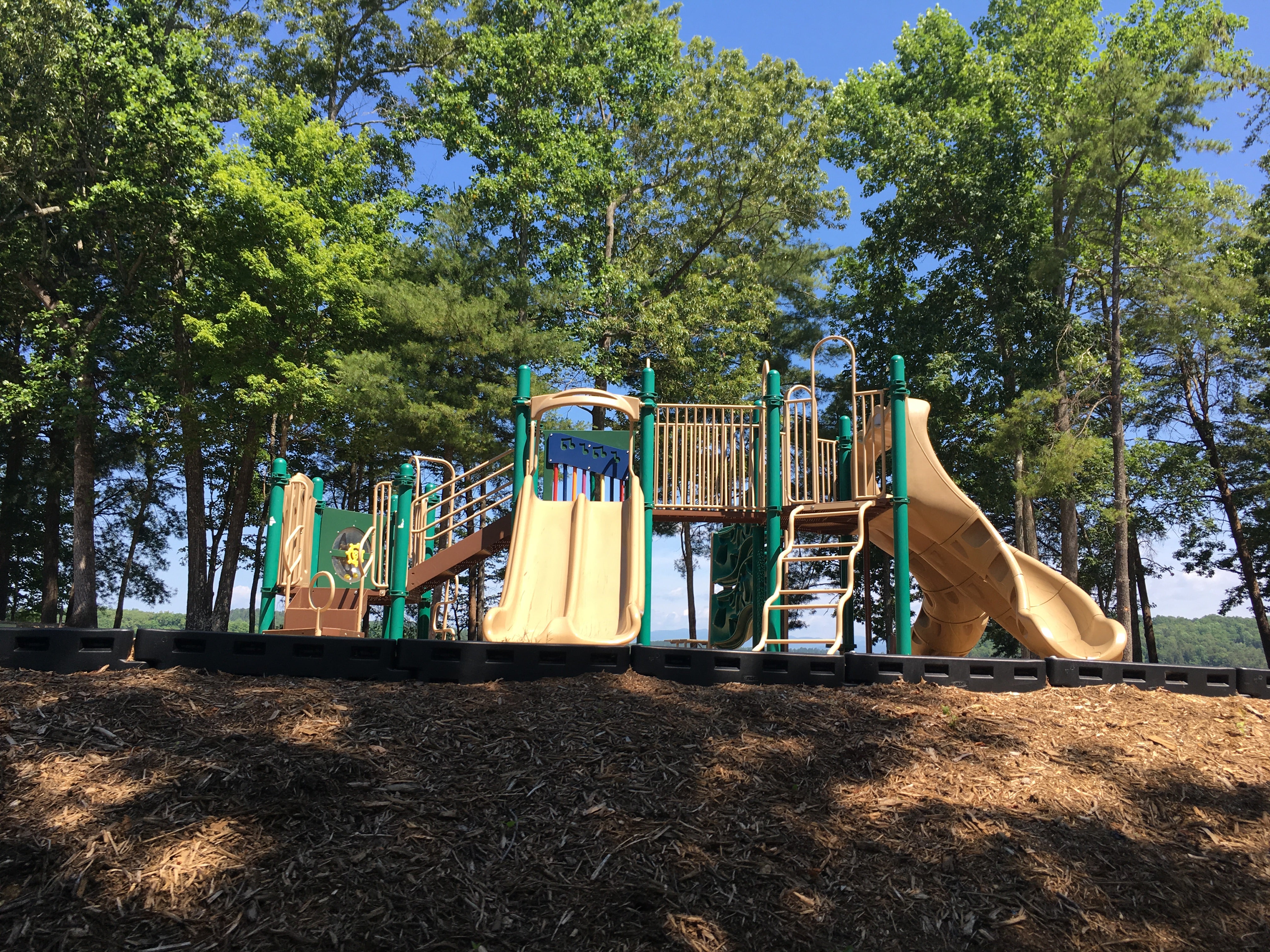 Several playgrounds located in camp grounds
