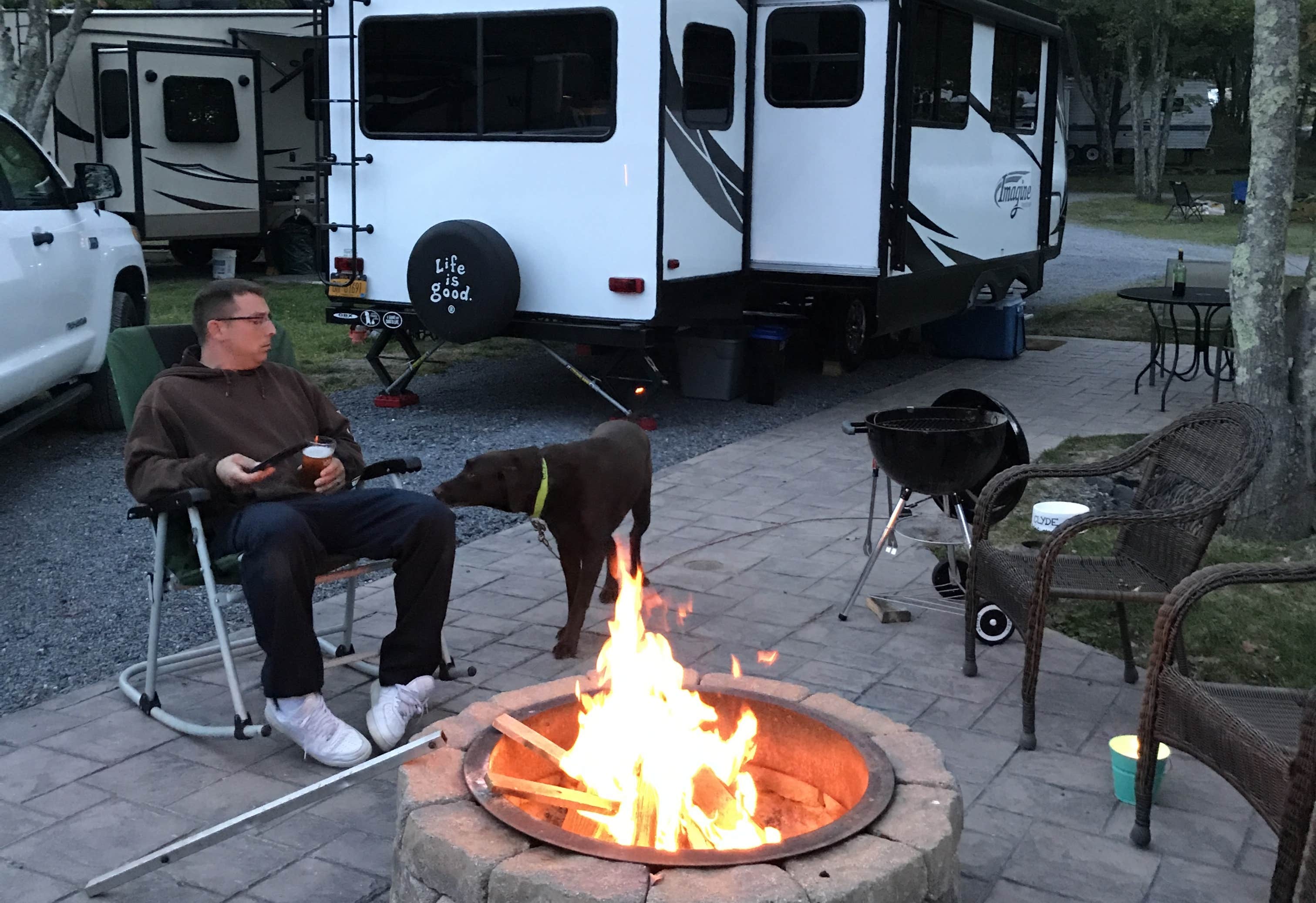 April L.'s photo of camping with pets at Delaware Water Gap / Pocono Mountain KOA in Pennsylvania