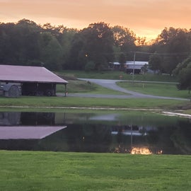 Event barn and front lake