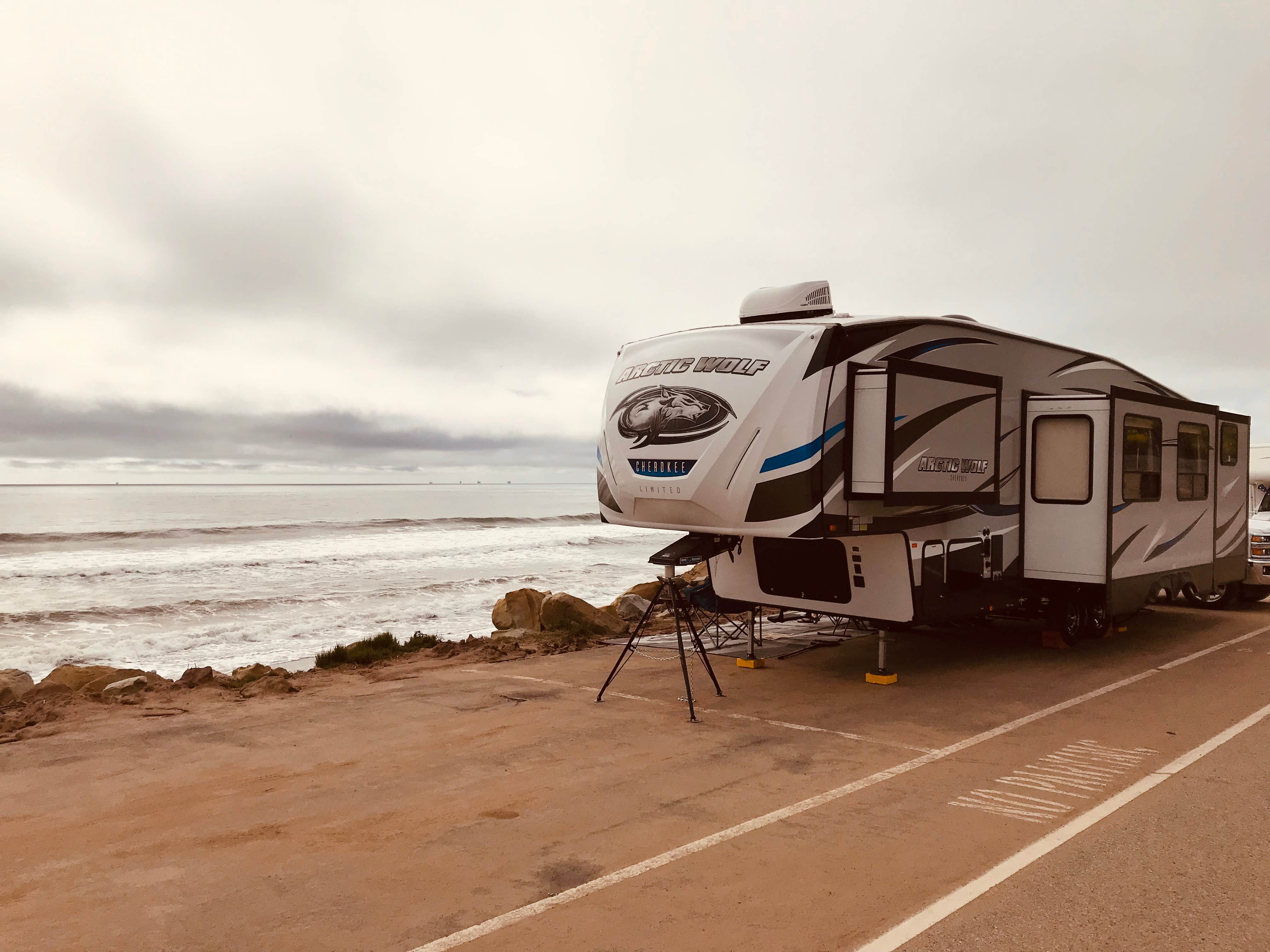 Camper-submitted photo at Rincon Parkway RV Overnight near Ventura, CA