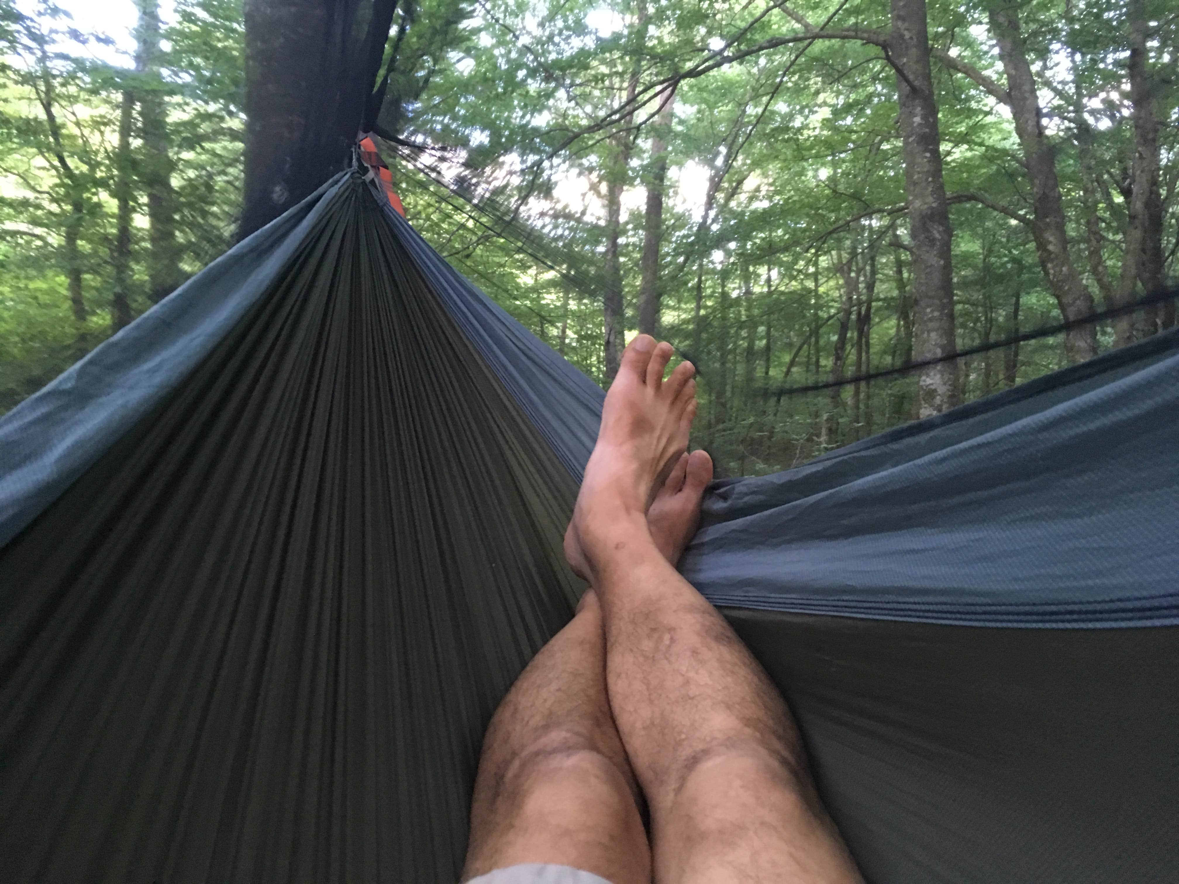 Troy W.'s photo of tent camping at Viles Branch Creek Primitive Campsite on the Eagle Rock Loop near Vandervoort, AR