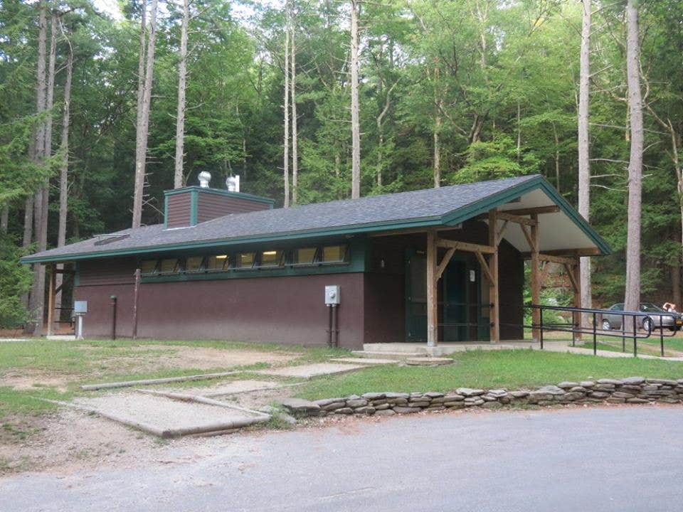 Ellen C.'s photo of a cabin at Bear Brook State Park Campground near Sanbornton, NH