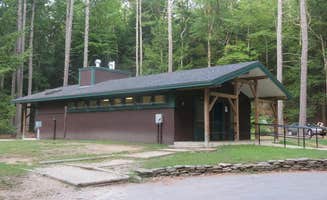 Ellen C.'s photo of a cabin at Bear Brook State Park Campground near Stoddard, NH