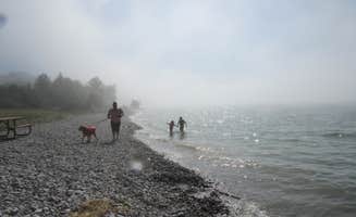 Jennifer G.'s photo of camping with pets at Magnus Park Campground near Boyne City, MI