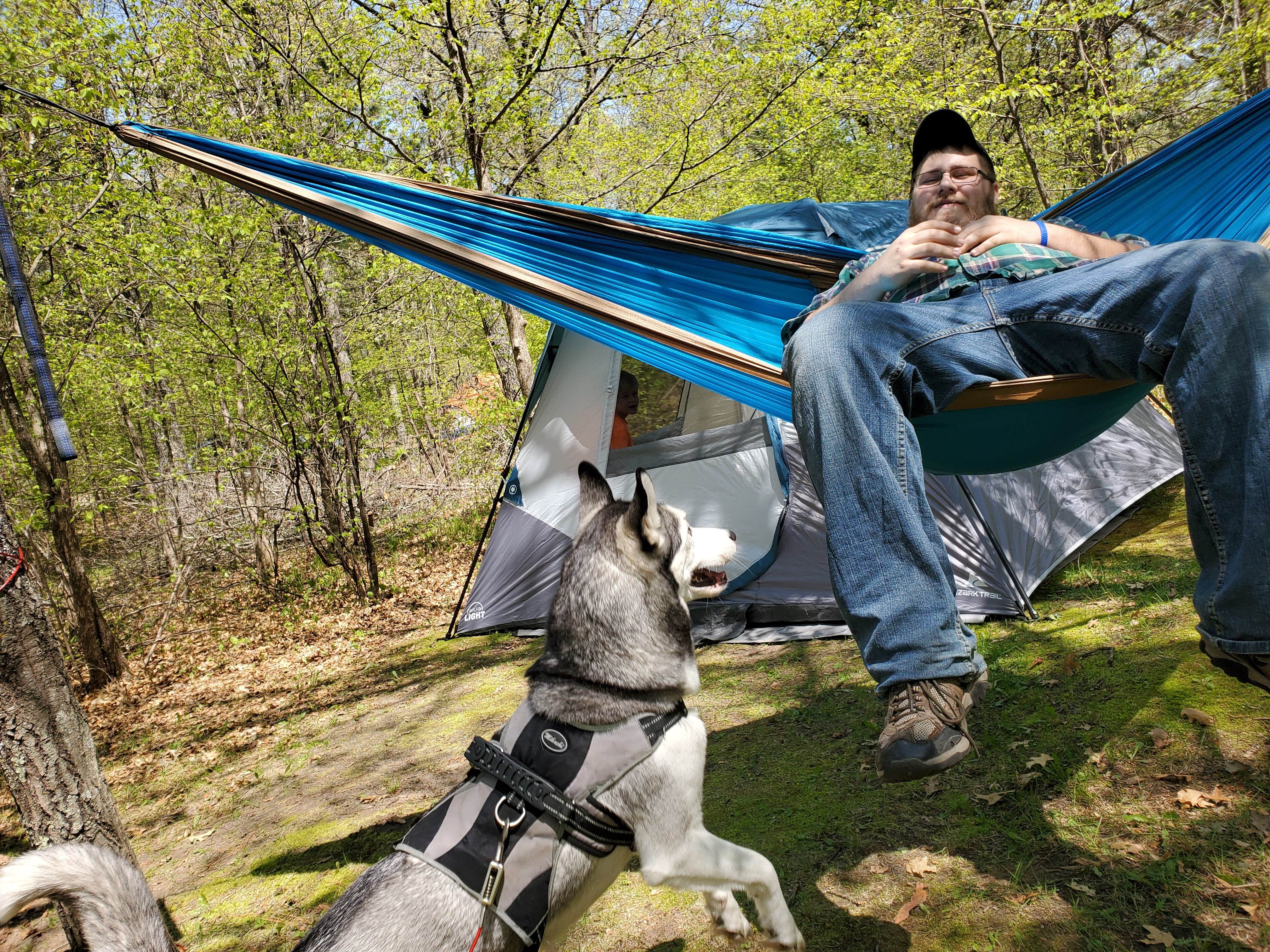 Anna E.'s photo of camping with pets at Crow Wing State Park Campground near Melrose, MN