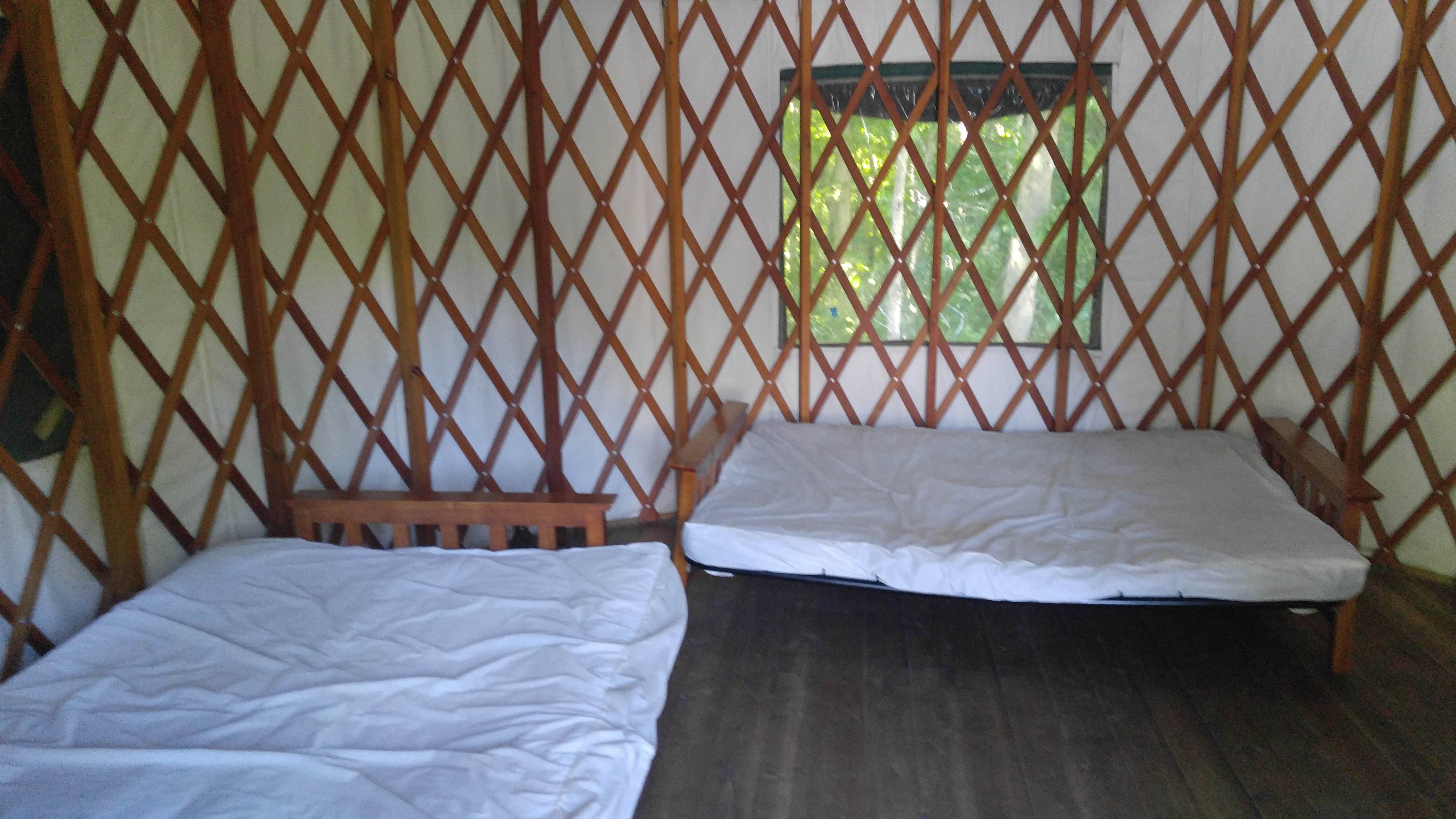 Kenpocentaur K.'s photo of glamping accommodations at Hueston Woods State Park Campground near Blue Ash, OH