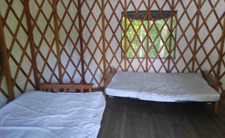 Kenpocentaur K.'s photo of glamping accommodations at Hueston Woods State Park Campground near Harrison, OH