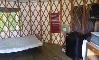 Kenpocentaur K.'s photo of glamping accommodations at Hueston Woods State Park Campground near Brookville, OH