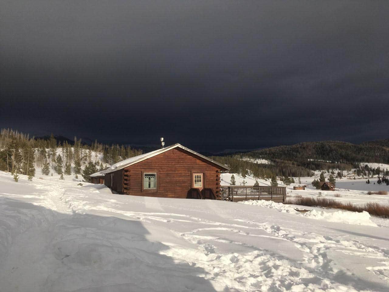 Hayley K.'s photo of a cabin at North Michigan Campground — State Forest State Park near Grand Lake, CO