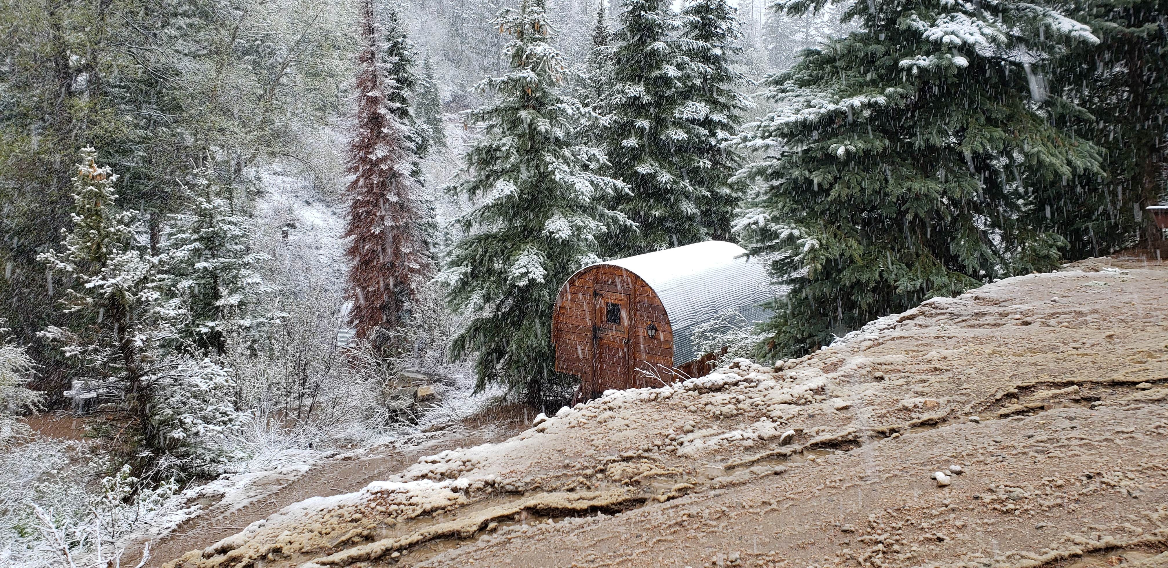 Thomas B.'s photo of tent camping at Strawberry Park Hot Springs near Steamboat Springs, CO
