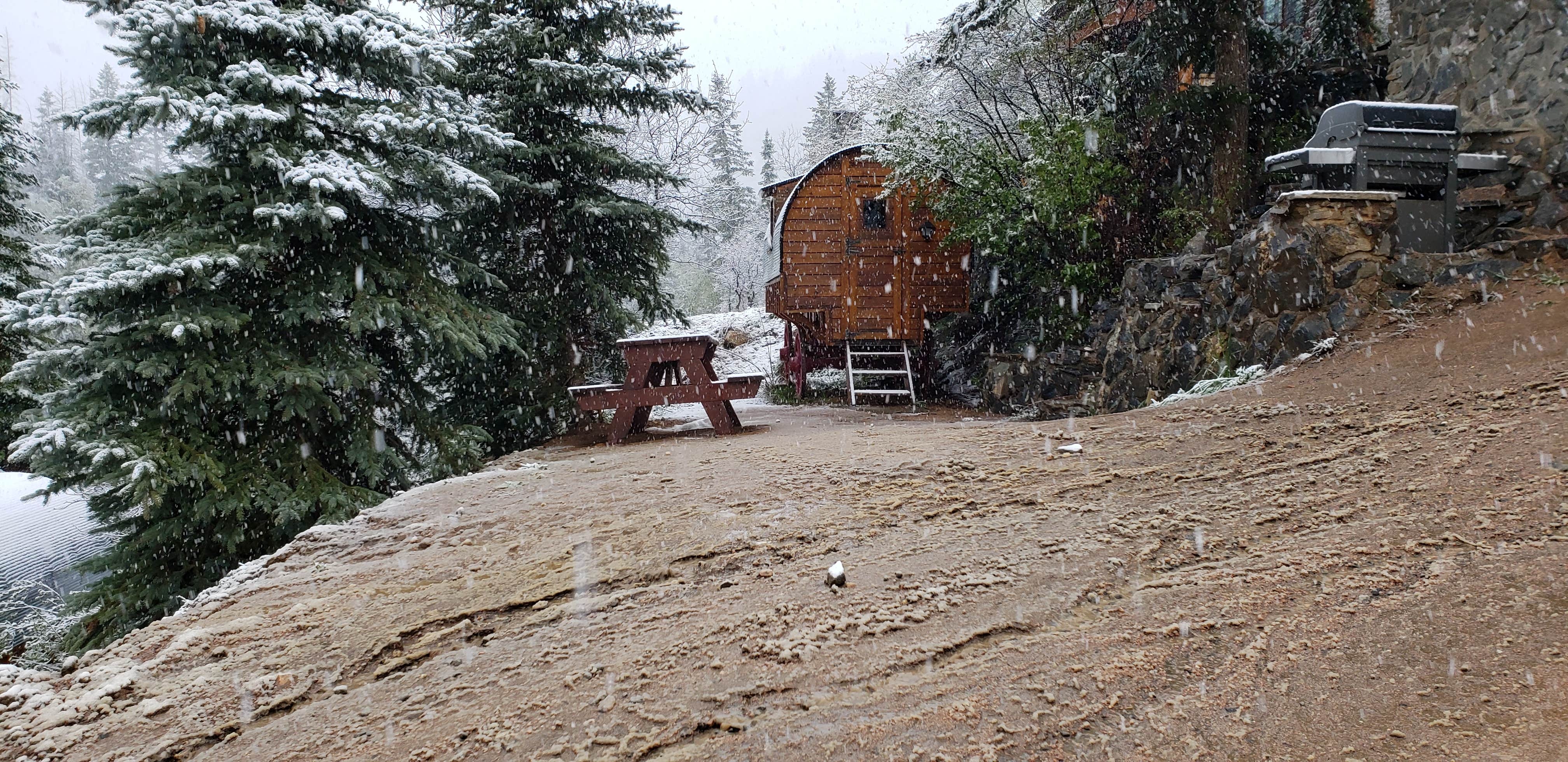 Thomas B.'s photo of a cabin at Strawberry Park Hot Springs near Encampment, WY