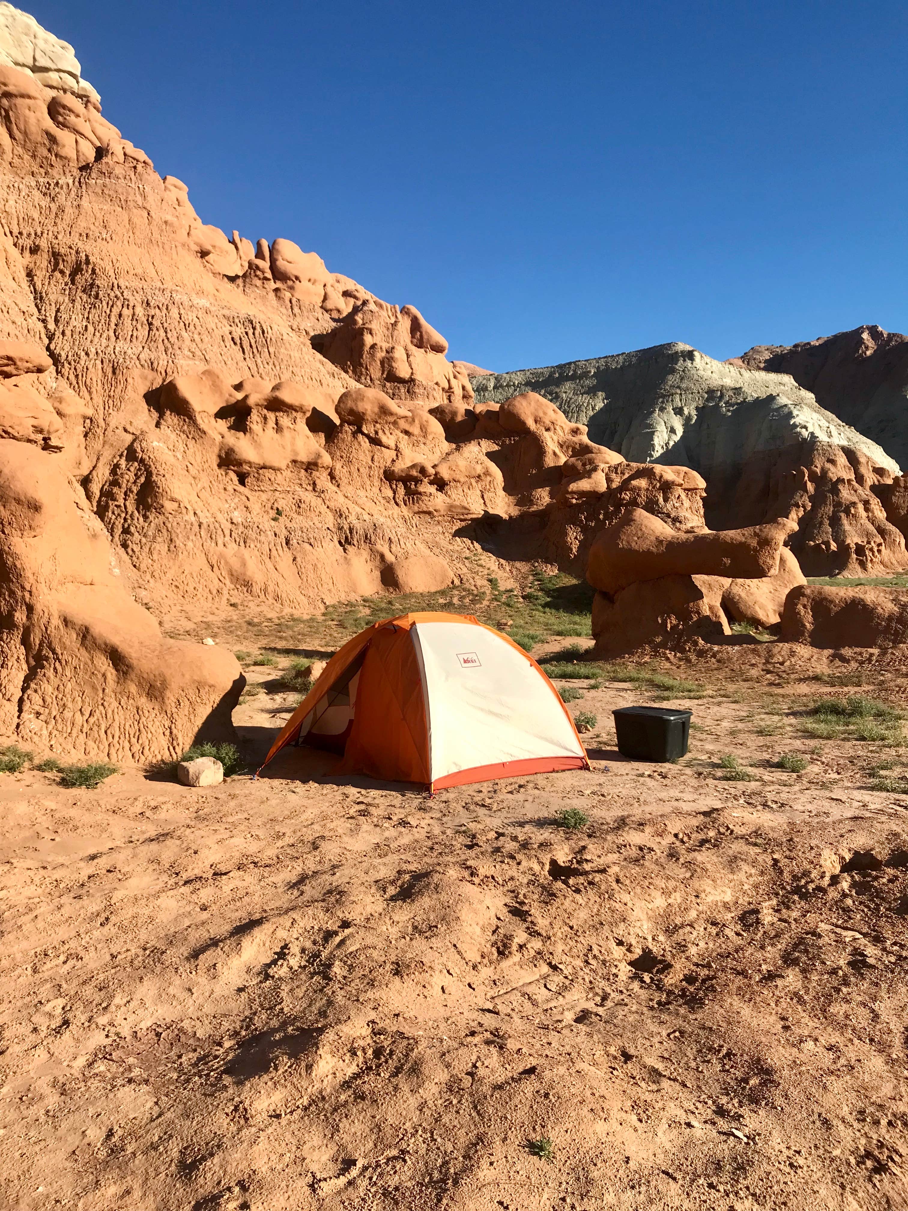 Carrie C.'s photo of a dispersed camping area at Dispersed Campground - Goblin Valley near Hanksville, UT