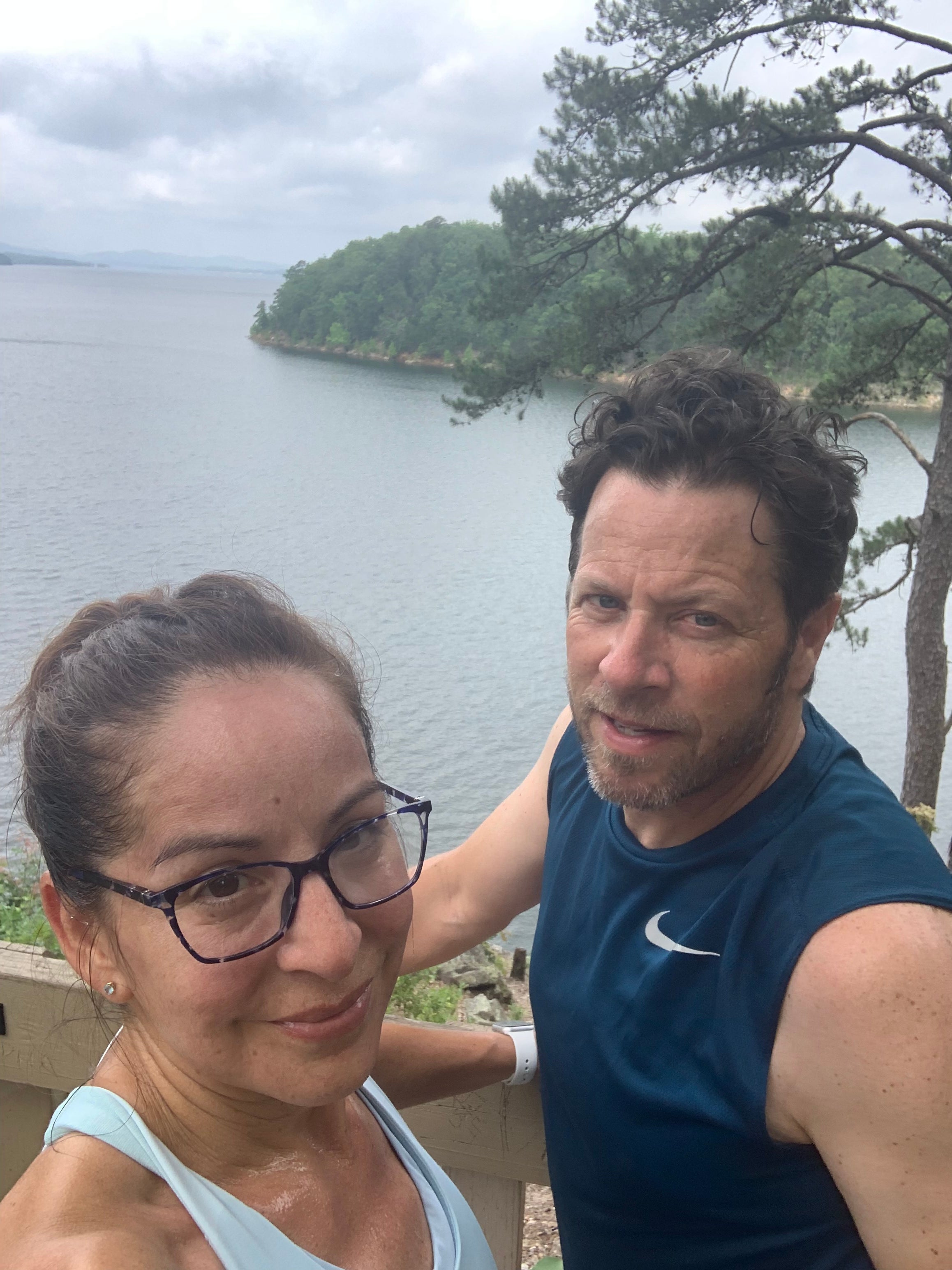 Morning run to Lookout Tower at point of Caddo Trail -super challenging.  Beautiful!