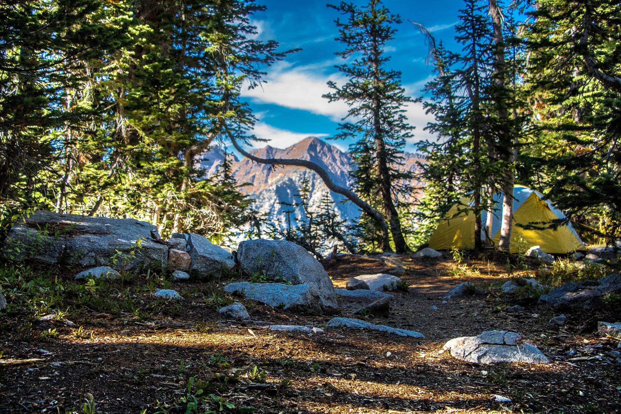 Derek E.'s photo of tent camping at Red Pine Lake near Snowbird, UT