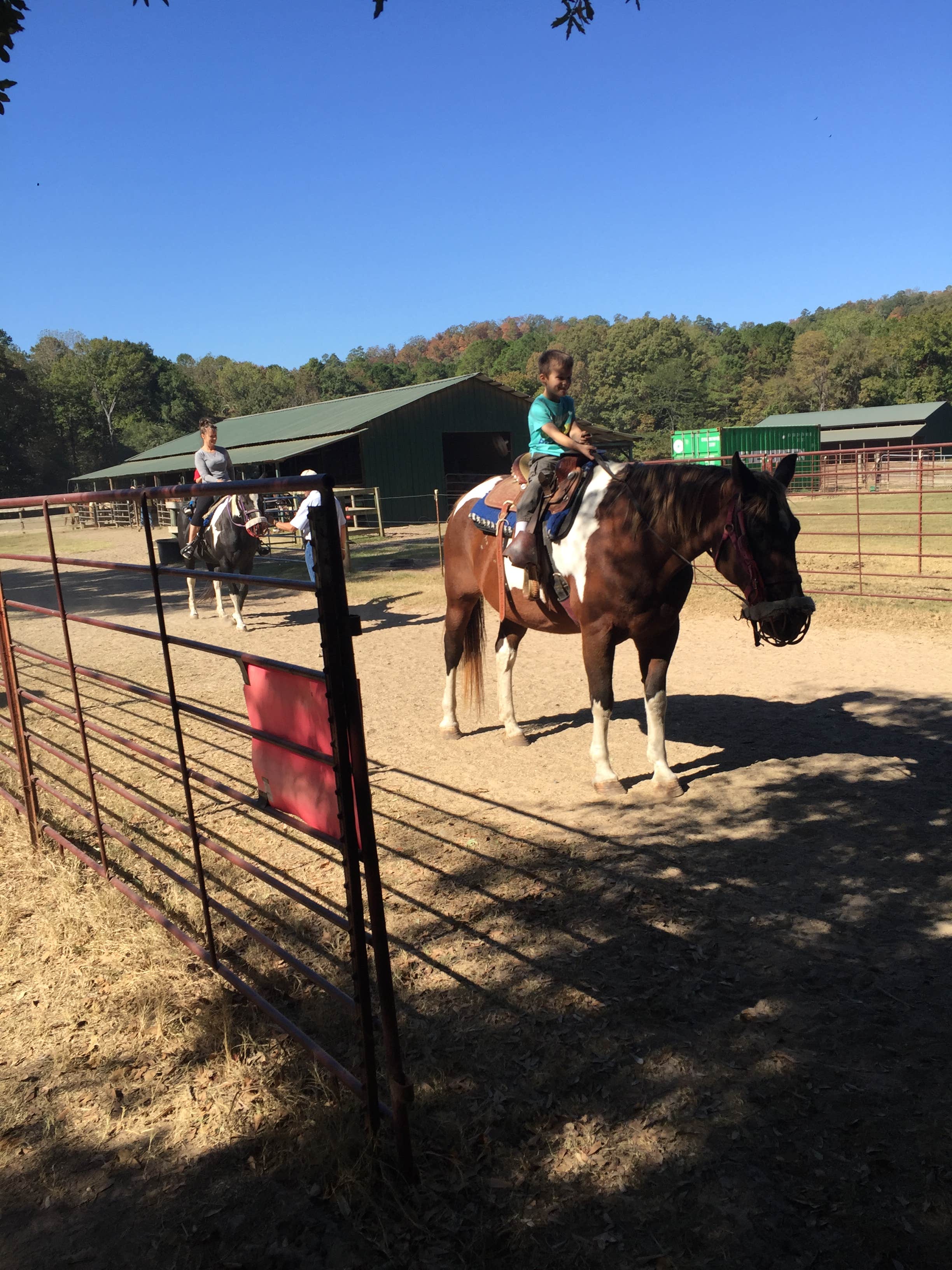 Richard's photo of camping with a horse at Beavers Bend State Park Campground near Wright Patman Lake