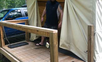 Lori H.'s photo of tent camping at Horseshoe Bend Marina near Rickman, TN