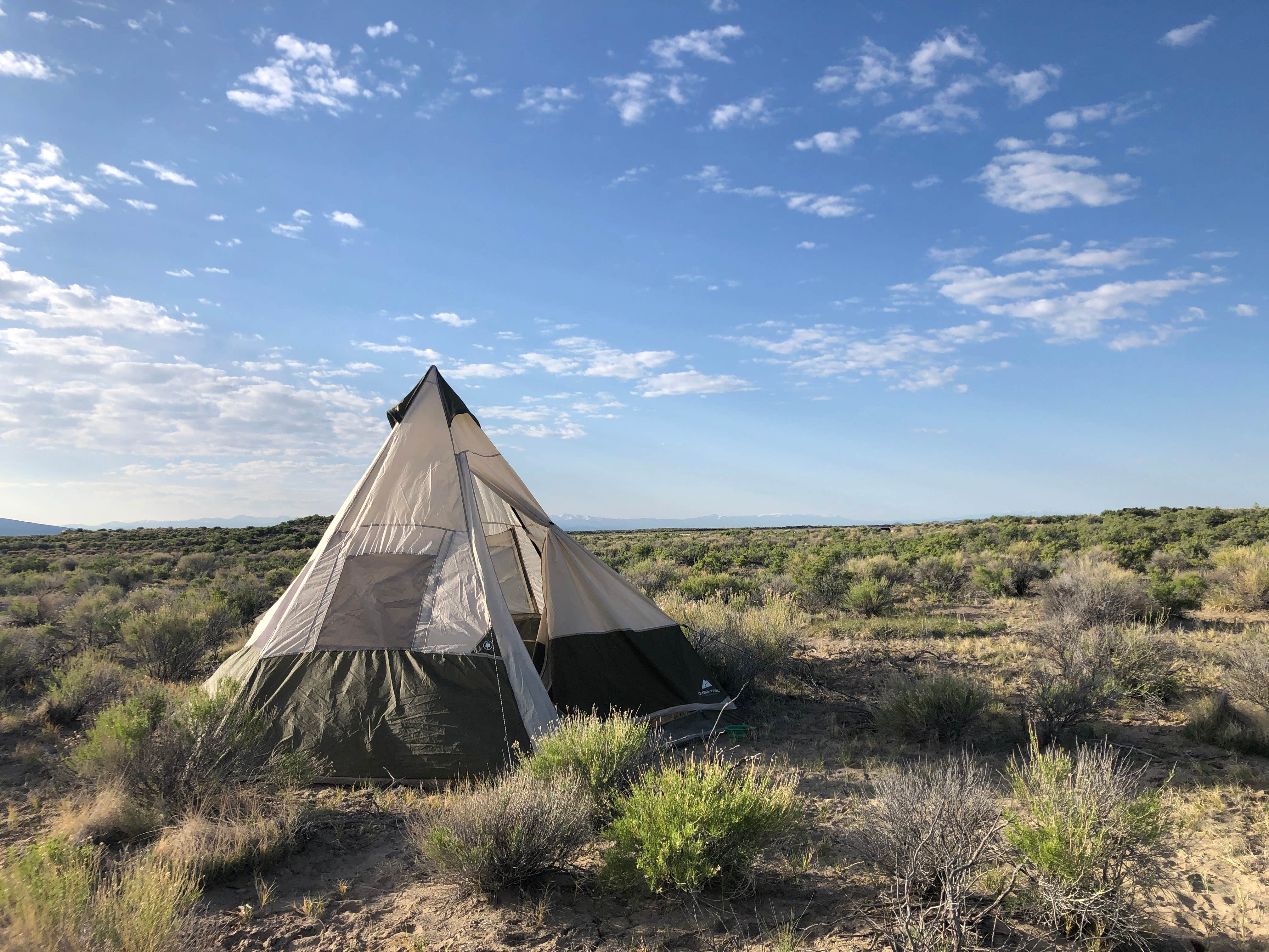 Hayley K.'s photo of tent camping at Rabbit Hole Ranch near Mosca, CO