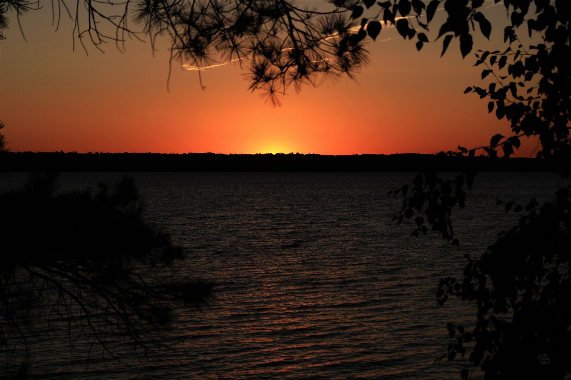 Sunset over Indian lake