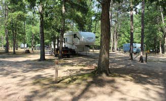 Hayley B.'s photo of rv camping at Twin Oaks RV Campground and Cabins near Baldwin, MI