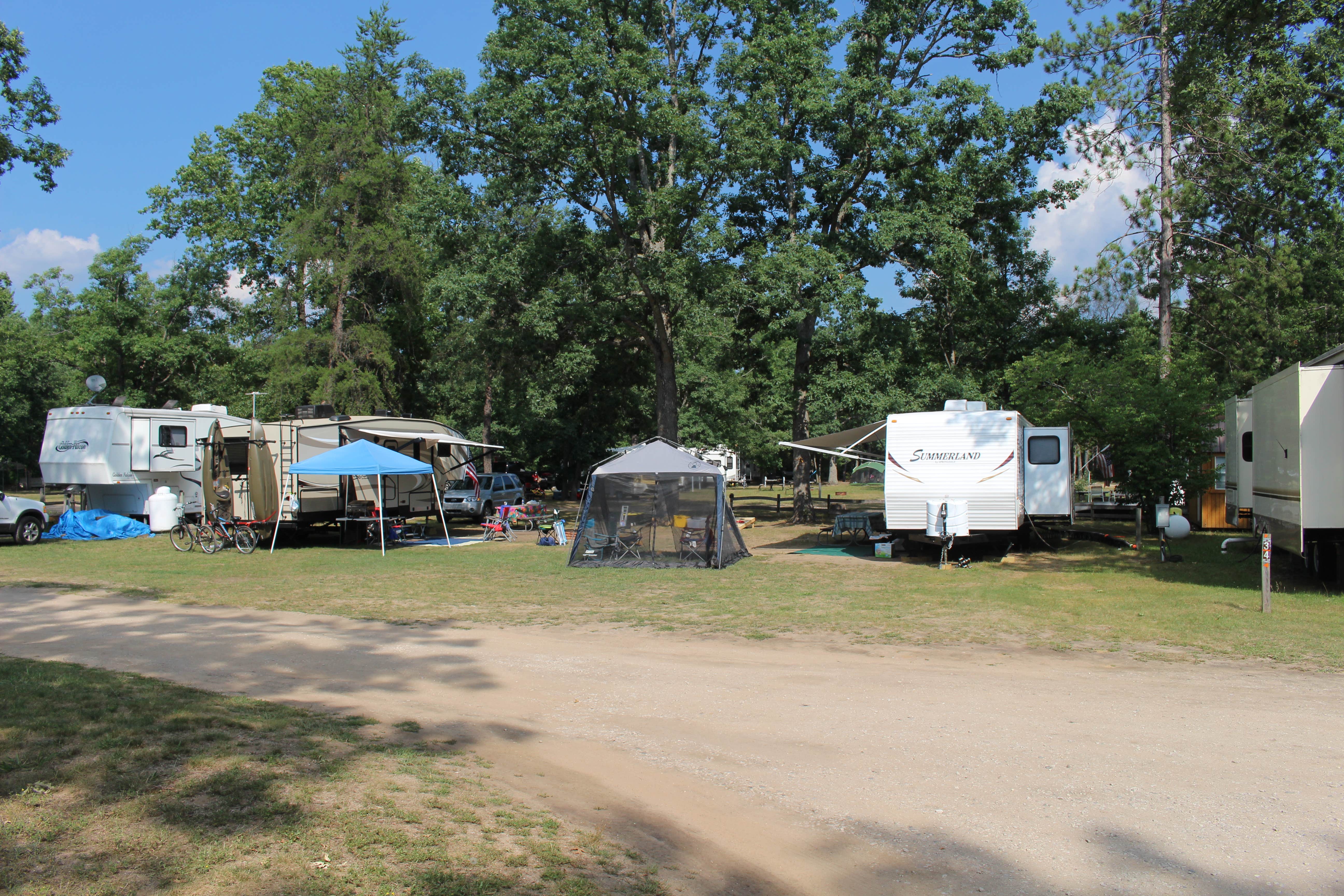 Camping near Pats RV Park: Twin Oaks RV Campground and Cabins, Wellston, Michigan