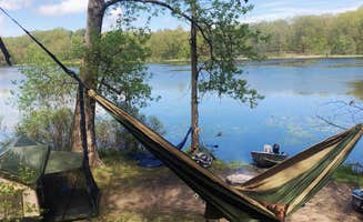 Danielle C.'s photo of tent camping at Haymarsh State Game Area near Lake, MI