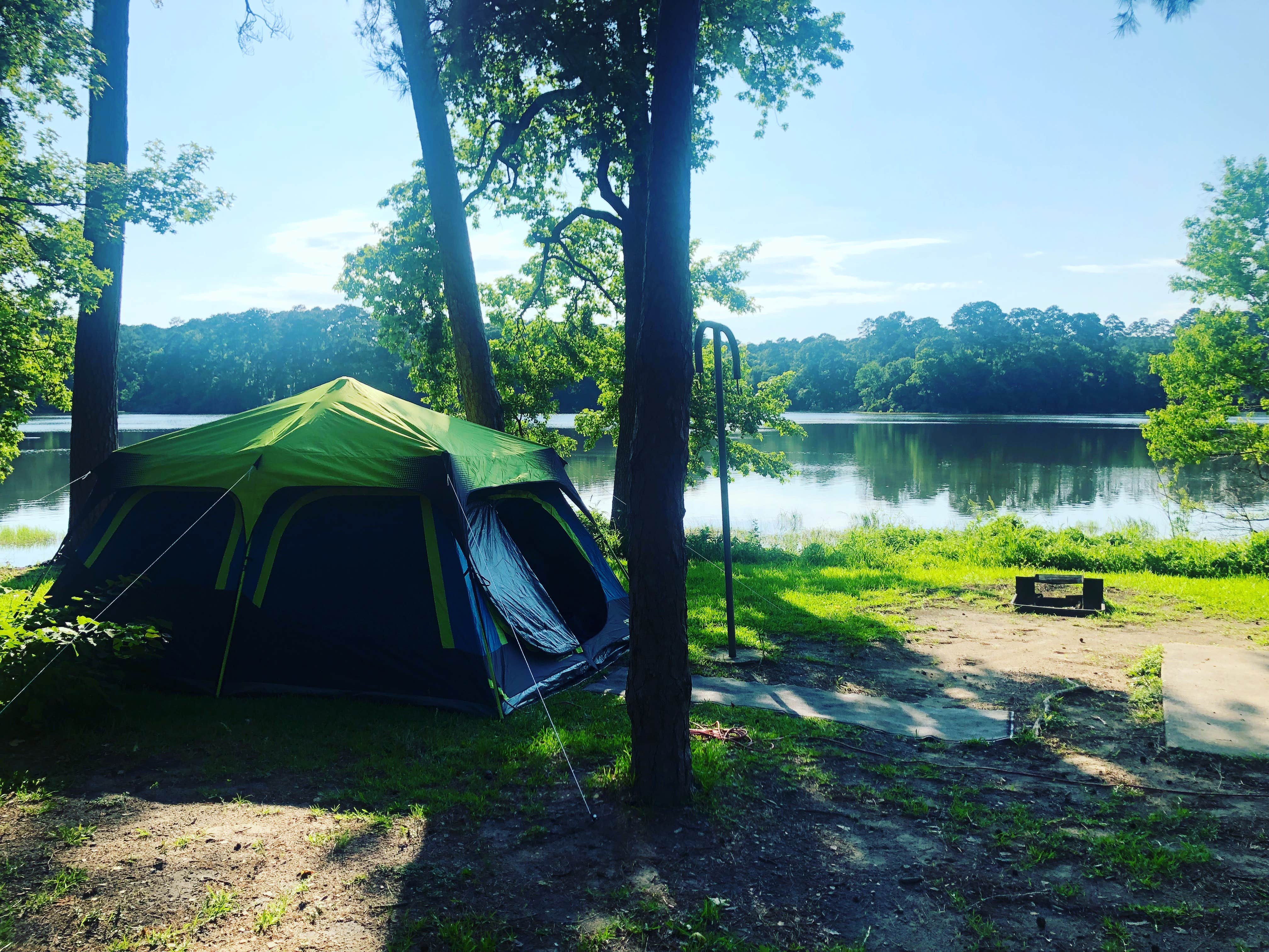 Dyann W.'s photo of tent camping at Huntsville State Park Campground near Cleveland, TX