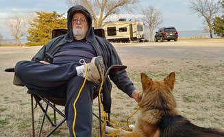 Deb L.'s photo of camping with pets at West Shore Camping Area — Cheney State Park near Haysville, KS