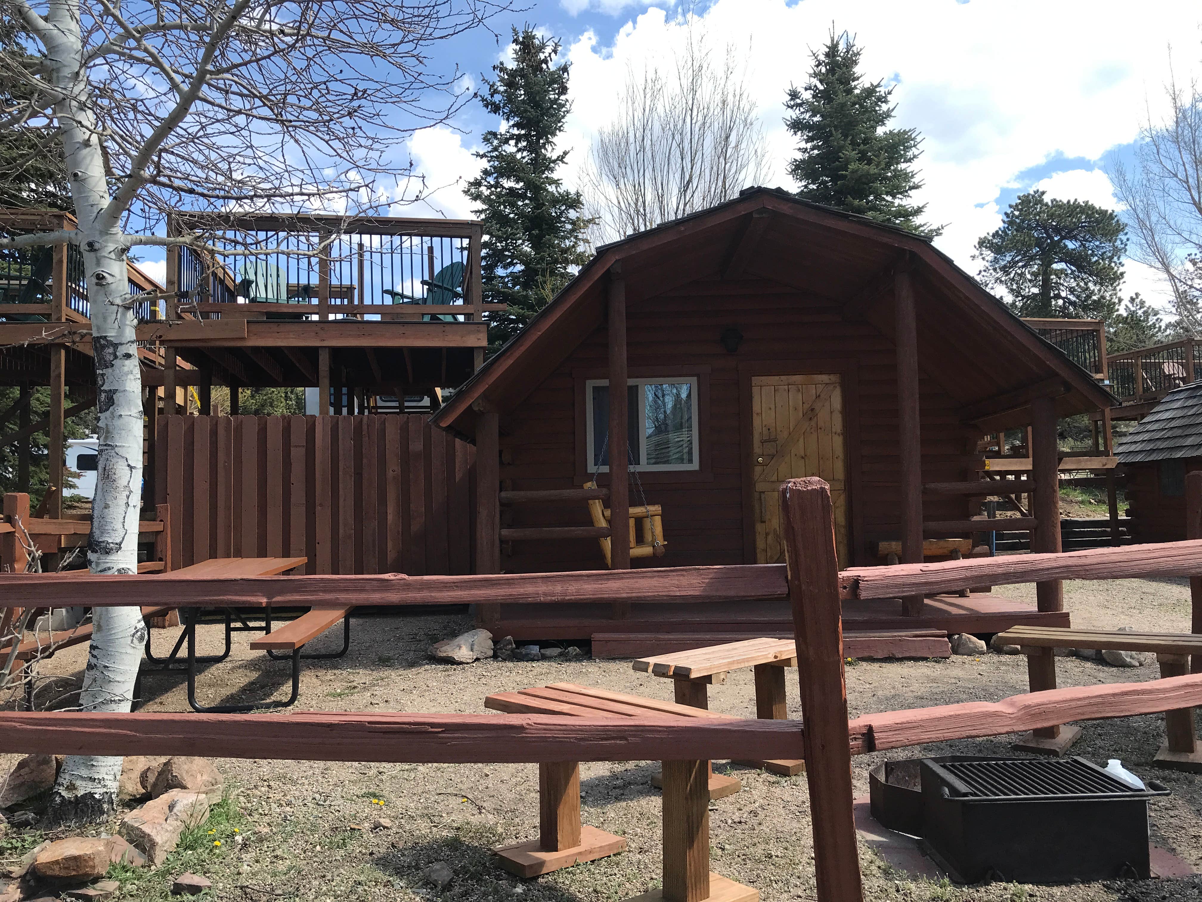 Crystal C.'s photo of glamping accommodations at Estes Park KOA near Hygiene, CO