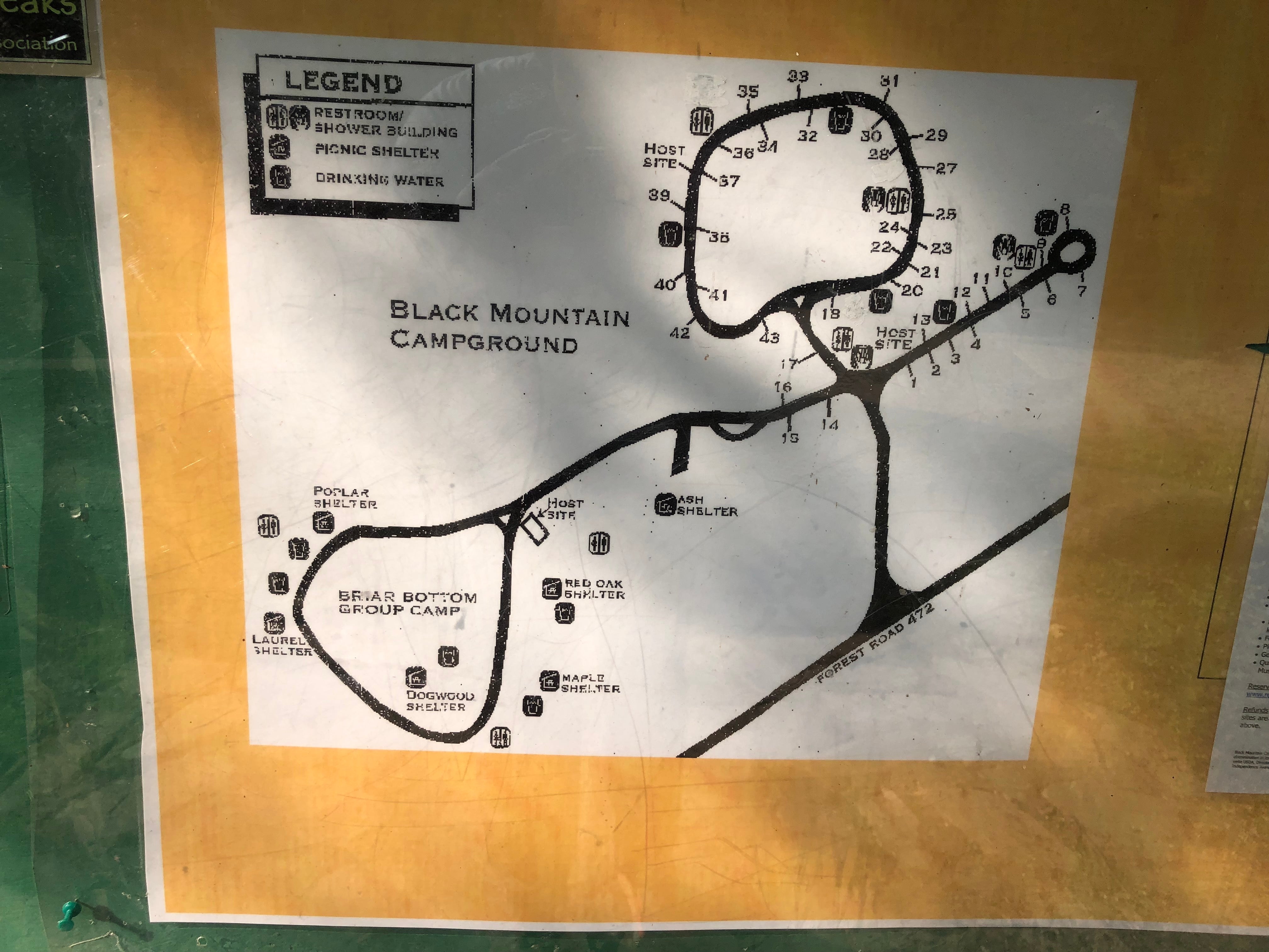 Map of the campground.