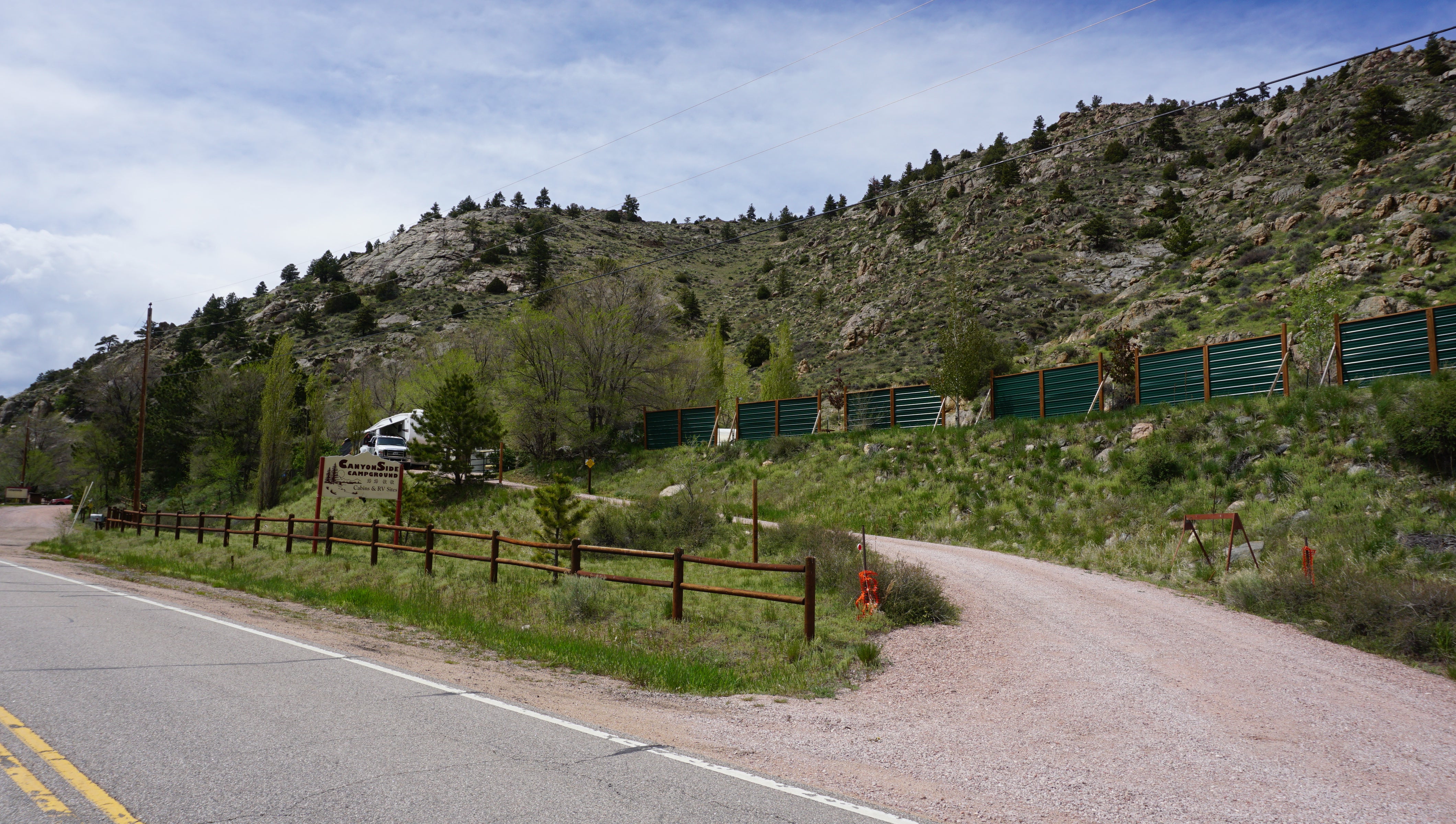 main entrance to the CanyonSide campground