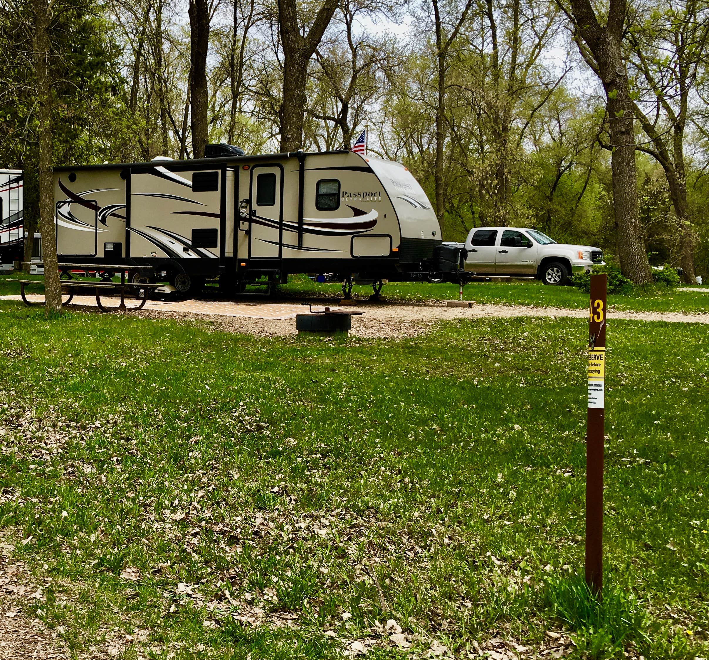 Janet R.'s photo of rv camping at Oak Ridge Campground — Sibley State Park near Willmar, MN